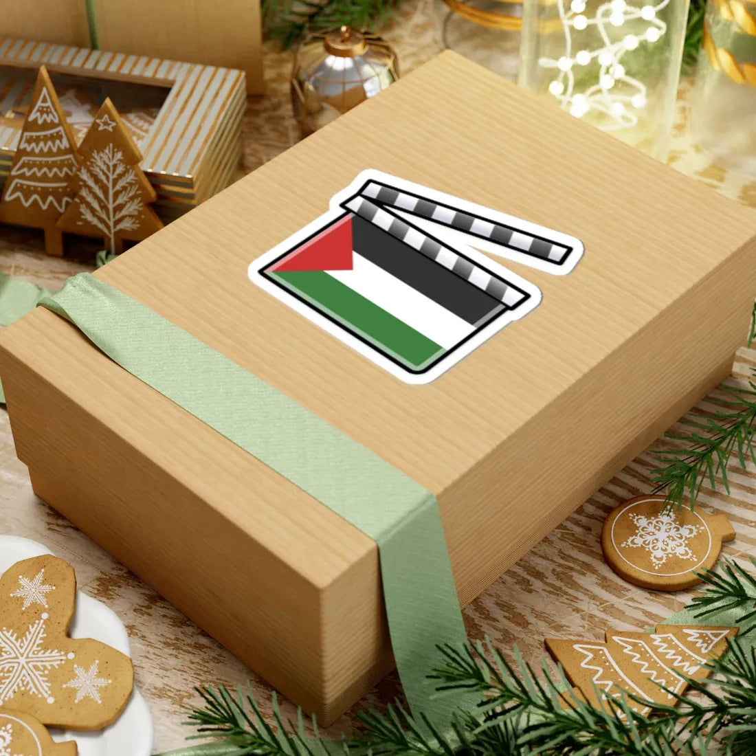 Palestine film clapperboard (Palestine) STICKER Vinyl Kiss-Cut Decal - The Sticker Space