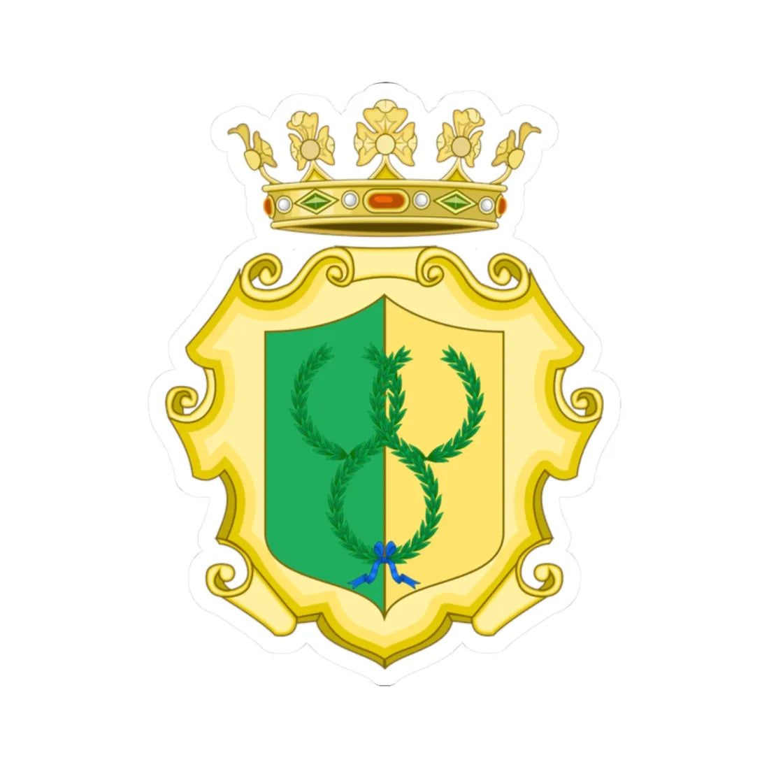 Palestrina-Stemma (Italy) (Coat of Arms) STICKER Vinyl Kiss-Cut Decal 2 Inch White - The Sticker Space