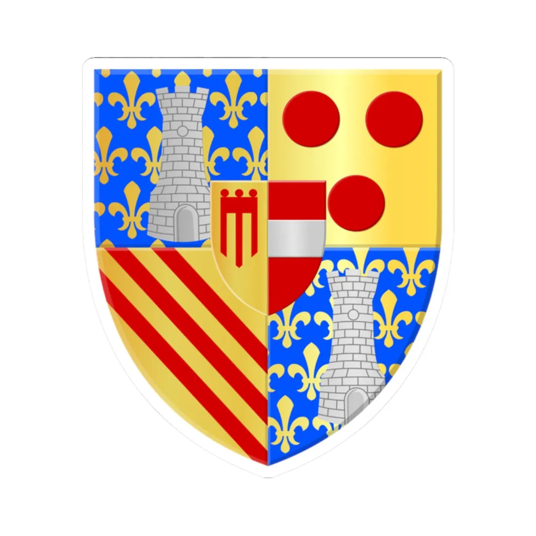 Paliseul wapen (Belgium) (Coat of Arms) STICKER Vinyl Kiss-Cut Decal 2 Inch White - The Sticker Space