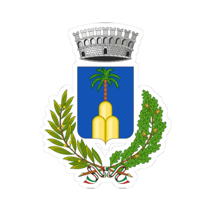 Palmoli-Stemma (Italy) (Coat of Arms) STICKER Vinyl Kiss-Cut Decal 3 Inch White - The Sticker Space