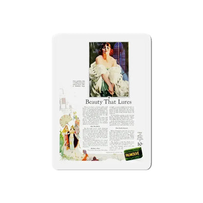 Palmolive ad, Ladies' Home Journal, September 1923 (Magazine Illustration) Refrigerator Magnet 6 Inch Die-Cut - The Sticker Space