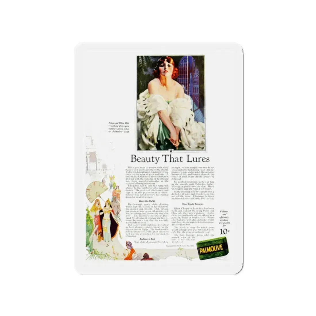 Palmolive ad, Ladies' Home Journal, September 1923 (Magazine Illustration) Refrigerator Magnet - The Sticker Space