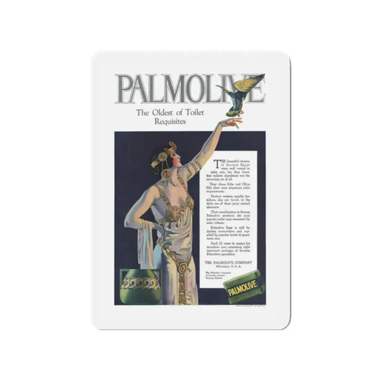 Palmolive ad, McCall's, March 1919 (Magazine Illustration) Refrigerator Magnet 2 Inch Die-Cut - The Sticker Space