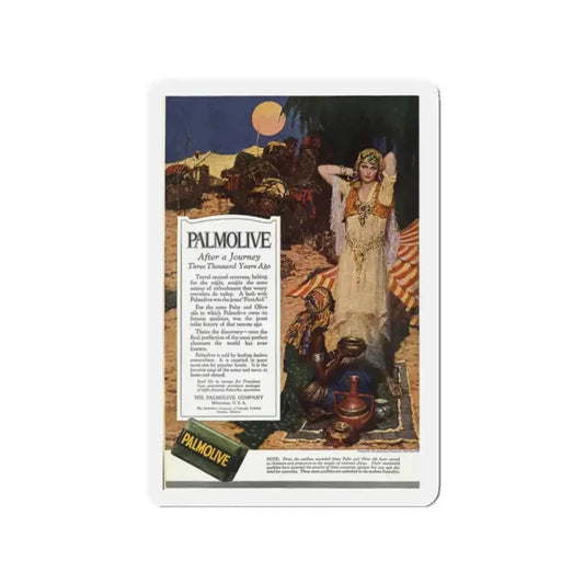 Palmolive adv, Ladies' Home Journal, April 1919 (Magazine Illustration) Refrigerator Magnet 2 Inch Die-Cut - The Sticker Space