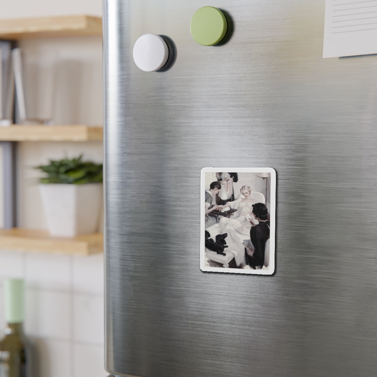 Pampered Treatment (Magazine Illustration) Refrigerator Magnet-The Sticker Space