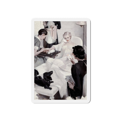 Pampered Treatment (Magazine Illustration) Refrigerator Magnet-5" x 5"-The Sticker Space