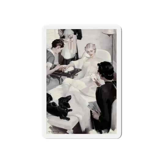 Pampered Treatment (Magazine Illustration) Refrigerator Magnet 6 Inch Die-Cut - The Sticker Space