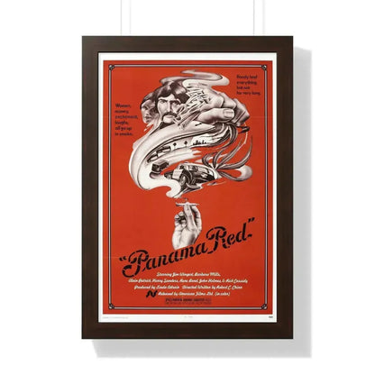 PANAMA RED 1976 - Framed Movie Poster 16″ x 24″ Walnut - The Sticker Space
