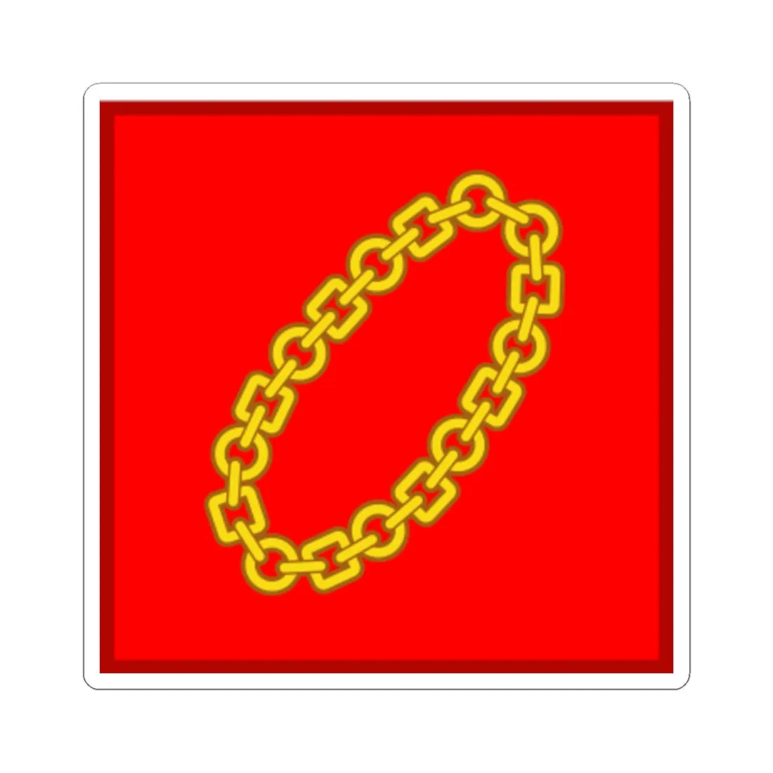 Pancasila Sila 2 Chain (Indonesia) (Coat of Arms) STICKER Vinyl Kiss-Cut Decal 3 Inch White - The Sticker Space