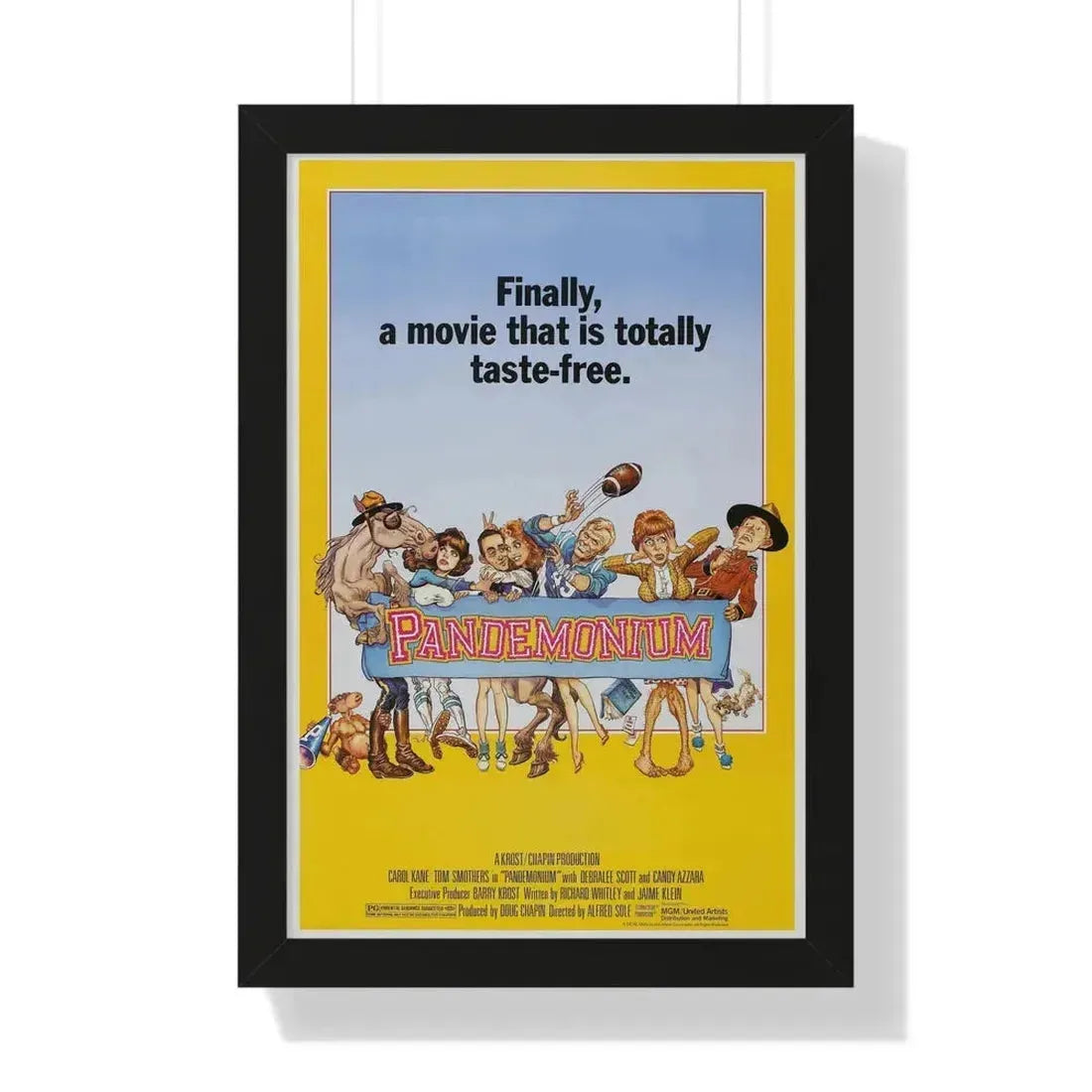 PANDEMONIUM 1982 - Framed Movie Poster 16″ x 24″ Black - The Sticker Space