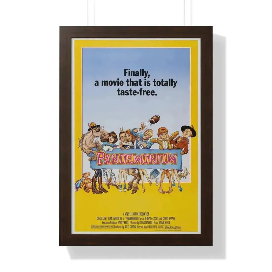 PANDEMONIUM 1982 - Framed Movie Poster 16″ x 24″ Walnut - The Sticker Space