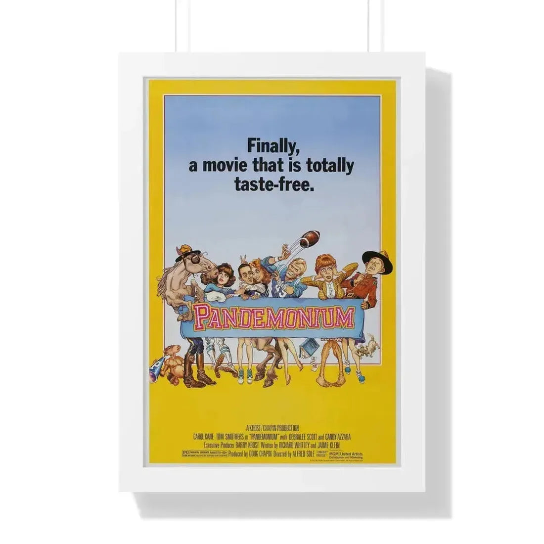 PANDEMONIUM 1982 - Framed Movie Poster 16″ x 24″ White - The Sticker Space