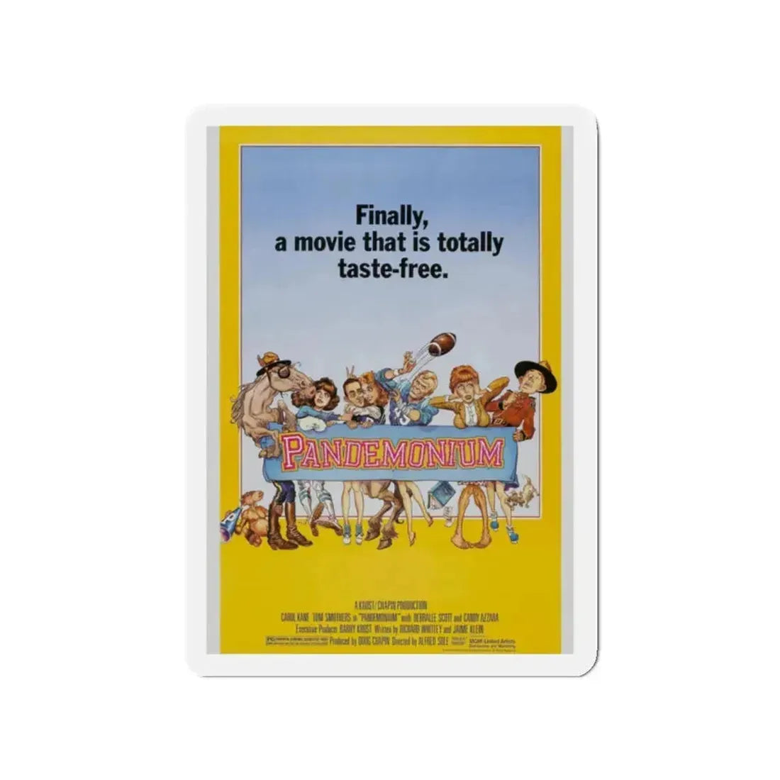 PANDEMONIUM 1982 Movie Poster - Refrigerator Magnet 2 Inch Die-Cut - The Sticker Space