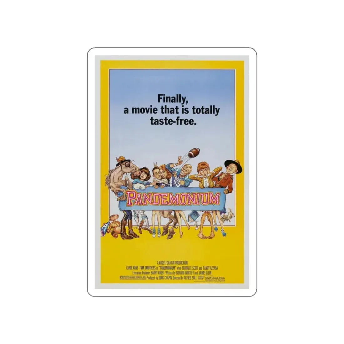 PANDEMONIUM 1982 Movie Poster STICKER Vinyl Die-Cut Decal 3 Inch - The Sticker Space