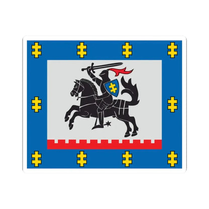 Panevezys County flag (Lithuania) STICKER Vinyl Kiss-Cut Decal 2 Inch White - The Sticker Space
