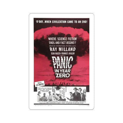 PANIC IN YEAR ZERO 1962 Movie Poster - STICKER Vinyl Kiss-Cut Decal 2 Inch White - The Sticker Space