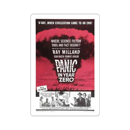 PANIC IN YEAR ZERO 1962 Movie Poster - STICKER Vinyl Kiss-Cut Decal 6 Inch White - The Sticker Space