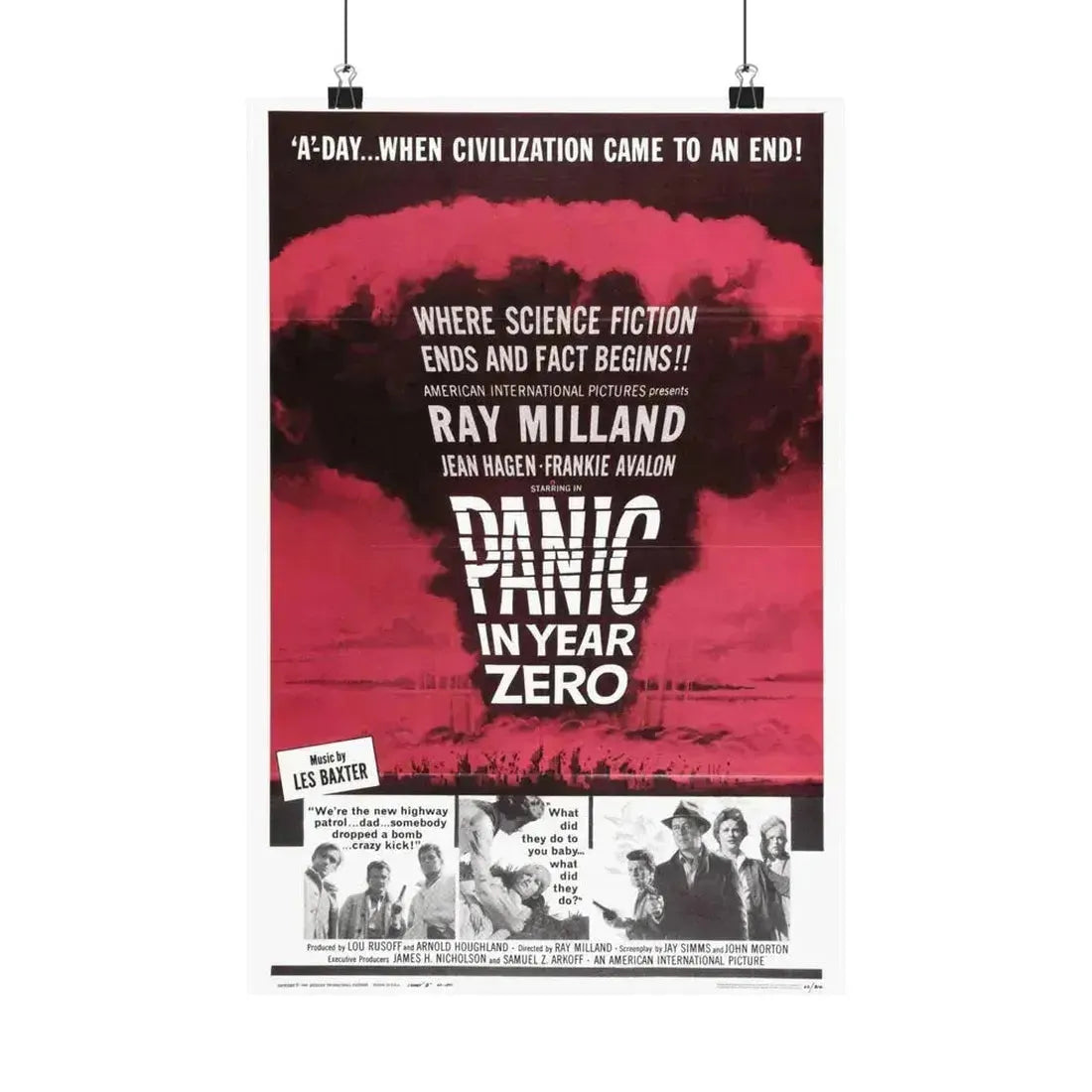 PANIC IN YEAR ZERO 1962 - Paper Movie Poster 12″ x 18″ Matte - The Sticker Space