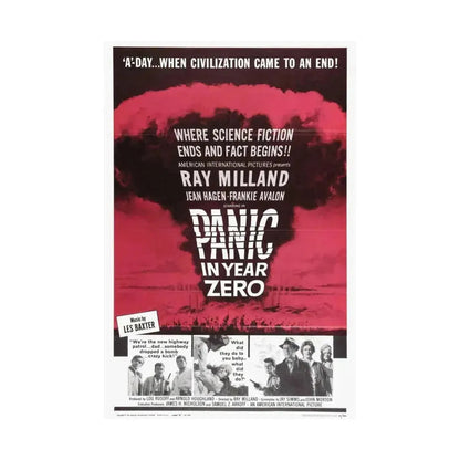 PANIC IN YEAR ZERO 1962 - Paper Movie Poster - The Sticker Space