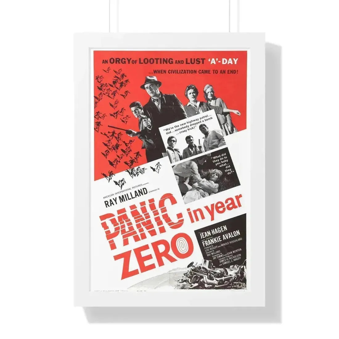 PANIC IN YEAR ZERO (2) 1962 - Framed Movie Poster 16″ x 24″ White - The Sticker Space