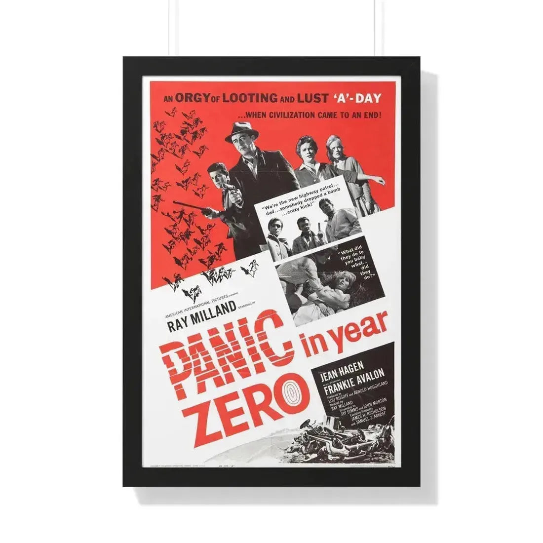 PANIC IN YEAR ZERO (2) 1962 - Framed Movie Poster 20" x 30" Black - The Sticker Space