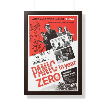 PANIC IN YEAR ZERO (2) 1962 - Framed Movie Poster 20" x 30" Walnut - The Sticker Space