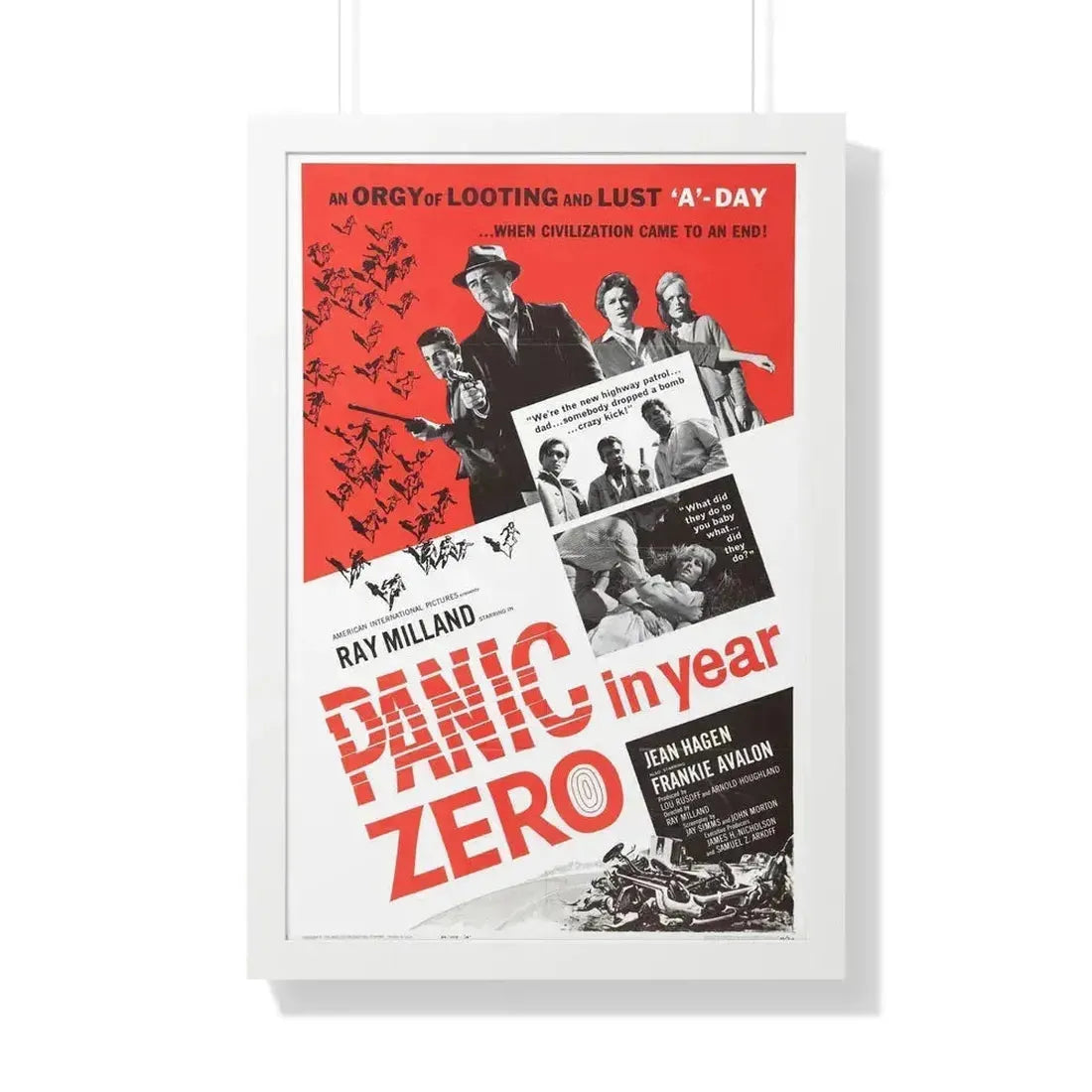 PANIC IN YEAR ZERO (2) 1962 - Framed Movie Poster 20" x 30" White - The Sticker Space