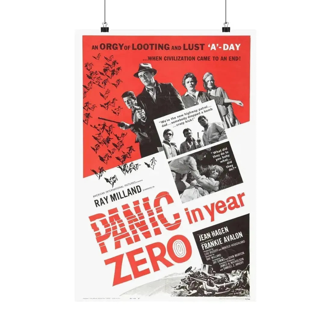 PANIC IN YEAR ZERO (2) 1962 - Paper Movie Poster 16″ x 24″ Matte - The Sticker Space