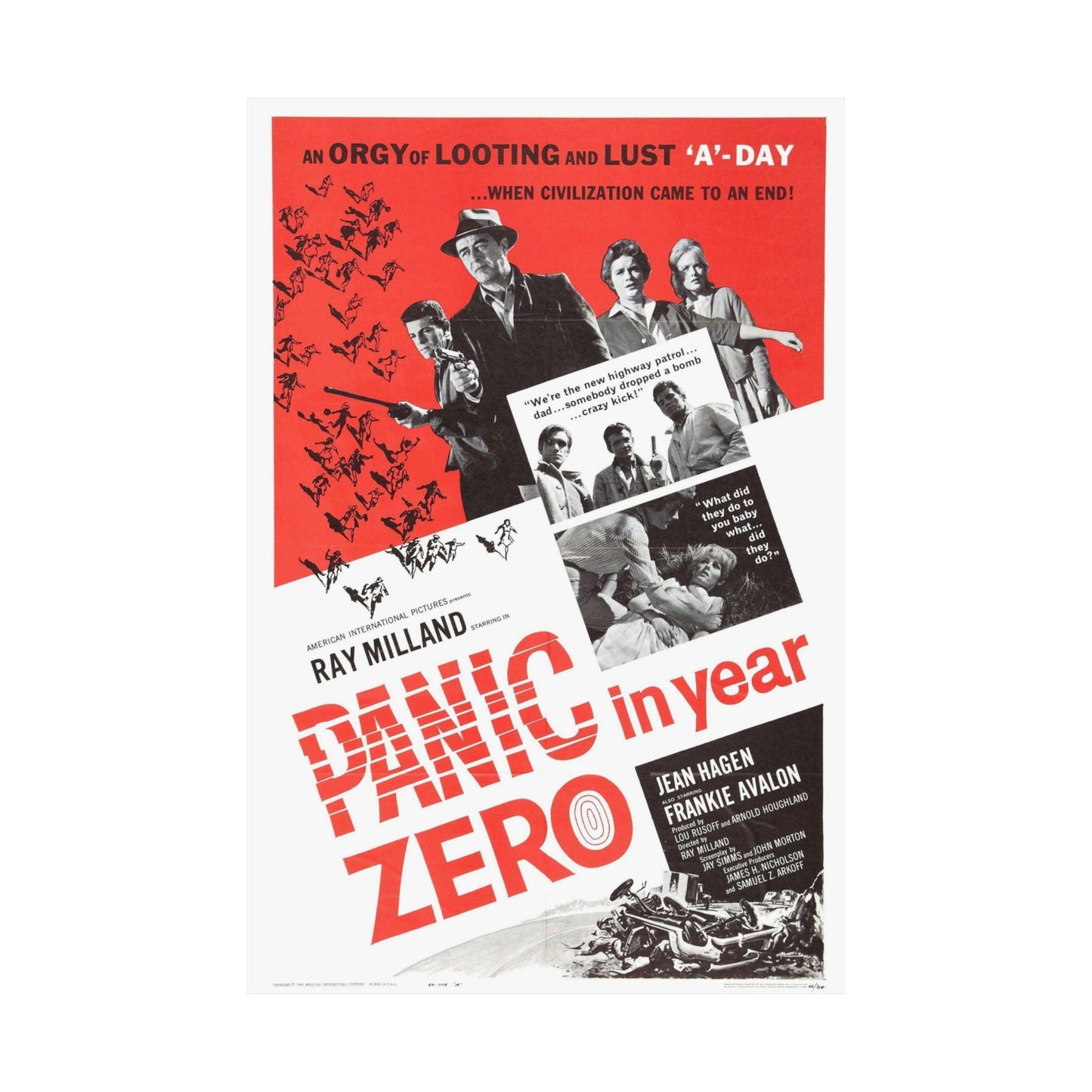 PANIC IN YEAR ZERO (2) 1962 - Paper Movie Poster-The Sticker Space