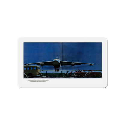 Panic on the Runway, 1958 (Magazine Illustration) Refrigerator Magnet-4" x 4"-The Sticker Space