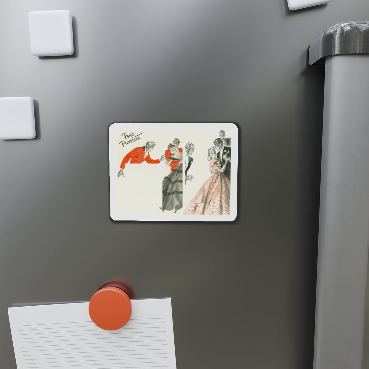 Panic Prevalent (Magazine Illustration) Refrigerator Magnet-The Sticker Space