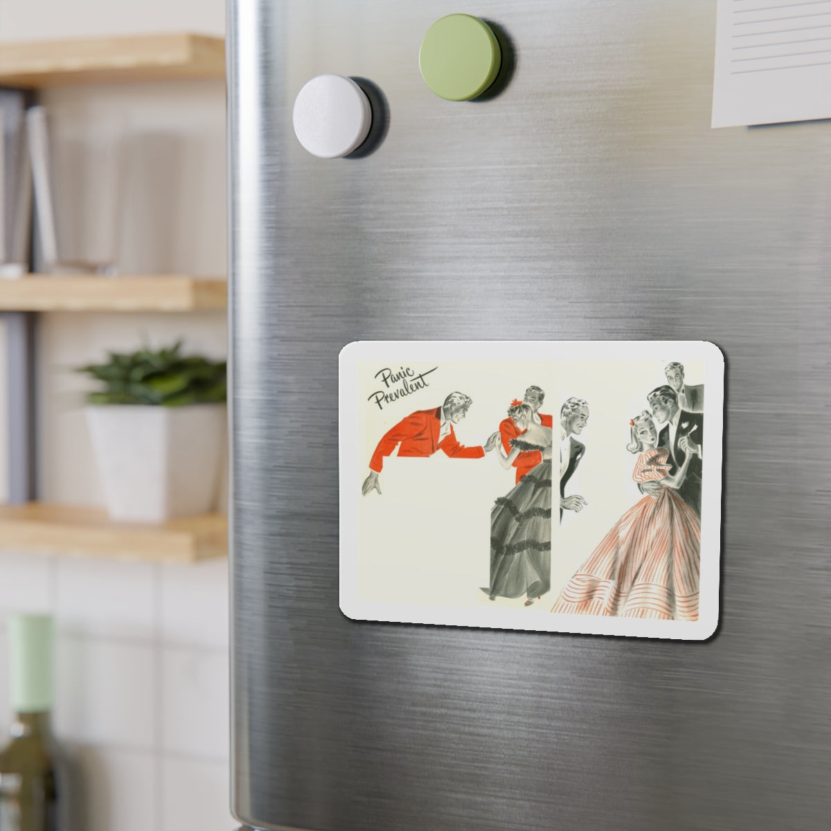 Panic Prevalent (Magazine Illustration) Refrigerator Magnet-The Sticker Space