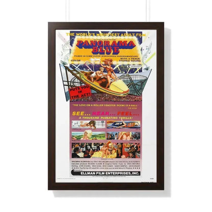 PANORAMA BLUE 1974 - Framed Movie Poster 20" x 30" Walnut - The Sticker Space