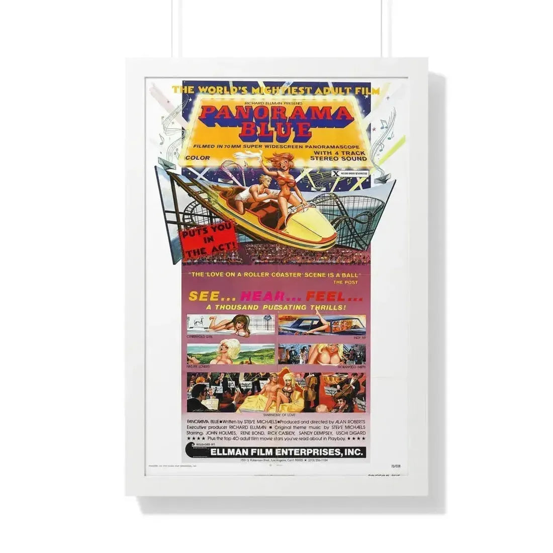 PANORAMA BLUE 1974 - Framed Movie Poster 20" x 30" White - The Sticker Space