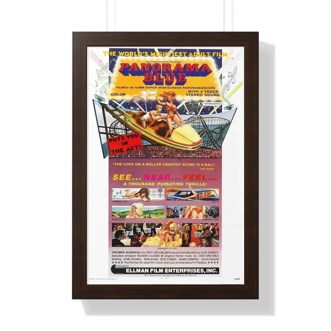 PANORAMA BLUE 1974 - Framed Movie Poster - The Sticker Space