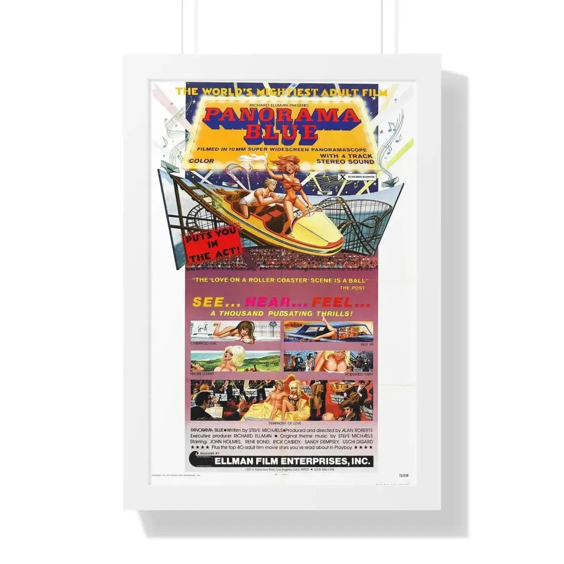 PANORAMA BLUE 1974 - Framed Movie Poster - The Sticker Space