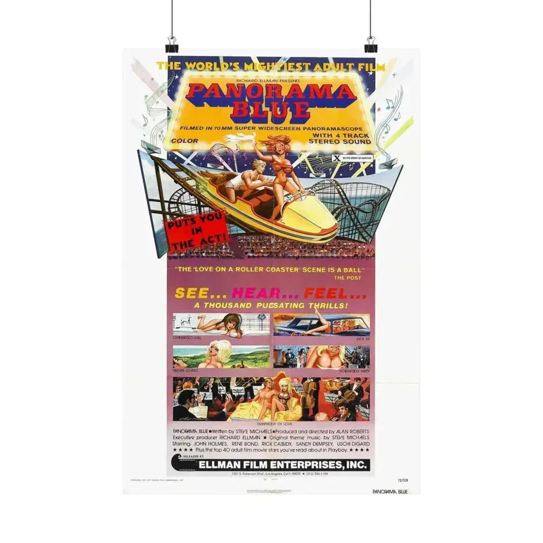 PANORAMA BLUE 1974 - Paper Movie Poster 16″ x 24″ Matte - The Sticker Space