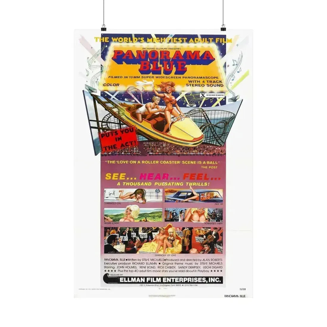 PANORAMA BLUE 1974 - Paper Movie Poster 24″ x 36″ Matte - The Sticker Space