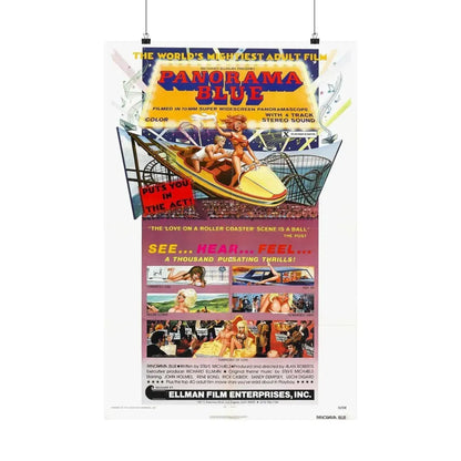 PANORAMA BLUE 1974 - Paper Movie Poster - The Sticker Space