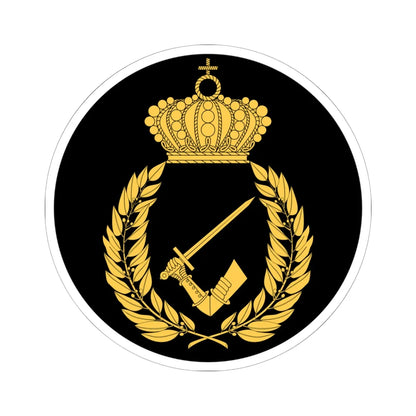 Pansartruppernas officershögskola vapen (Sweden) (Coat of Arms) STICKER Vinyl Kiss-Cut Decal 6 Inch White - The Sticker Space