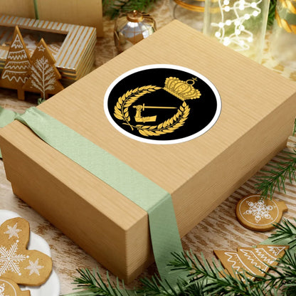 Pansartruppernas officershögskola vapen (Sweden) (Coat of Arms) STICKER Vinyl Kiss-Cut Decal - The Sticker Space