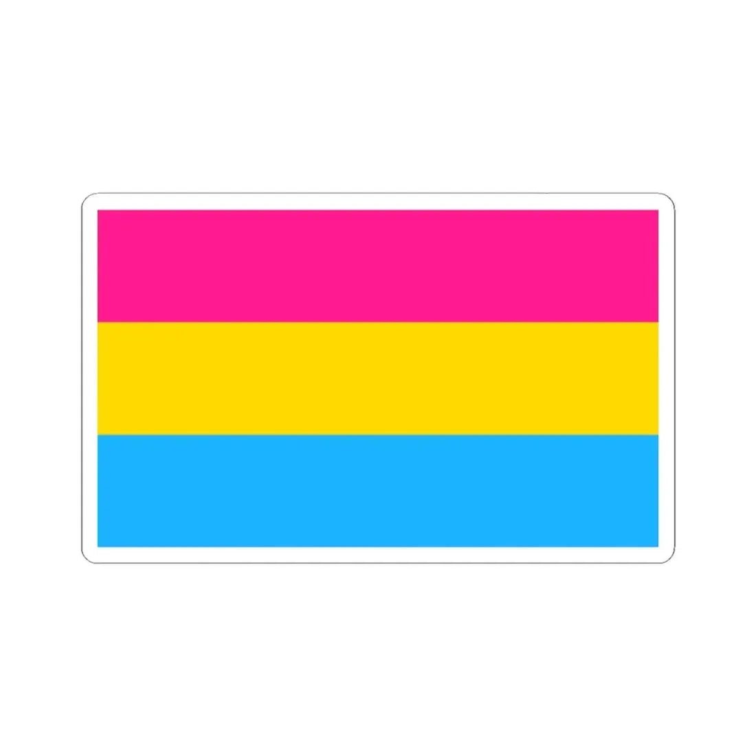 Pansexuality Pride Flag - STICKER Vinyl Kiss-Cut Decal 2 Inch White - The Sticker Space