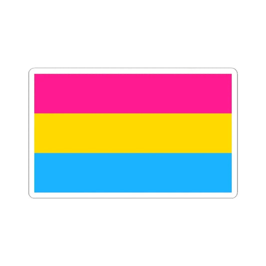 Pansexuality Pride Flag - STICKER Vinyl Kiss-Cut Decal 2 Inch White - The Sticker Space