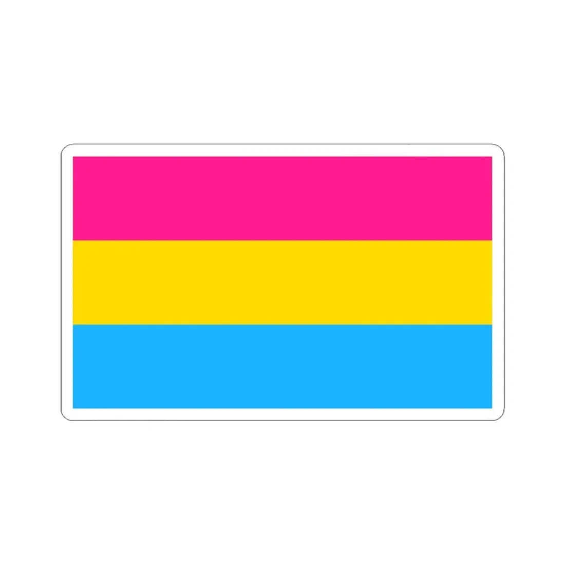 Pansexuality Pride Flag - STICKER Vinyl Kiss-Cut Decal 3 Inch White - The Sticker Space