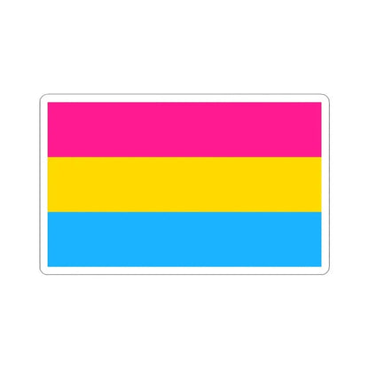 Pansexuality Pride Flag - STICKER Vinyl Kiss-Cut Decal 3 Inch White - The Sticker Space