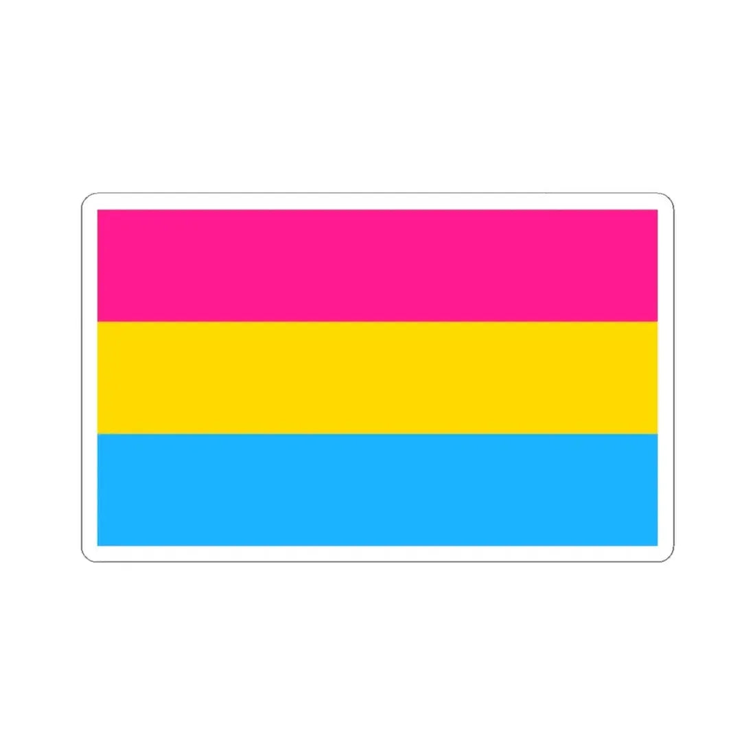 Pansexuality Pride Flag - STICKER Vinyl Kiss-Cut Decal 4 Inch White - The Sticker Space