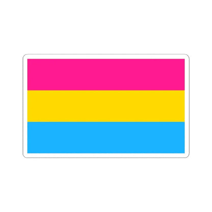 Pansexuality Pride Flag - STICKER Vinyl Kiss-Cut Decal 4 Inch White - The Sticker Space