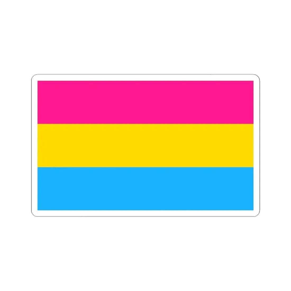 Pansexuality Pride Flag - STICKER Vinyl Kiss-Cut Decal 6 Inch White - The Sticker Space