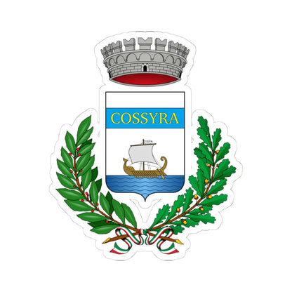 Pantelleria-Stemma (Italy) (Coat of Arms) STICKER Vinyl Kiss-Cut Decal 4 Inch White - The Sticker Space
