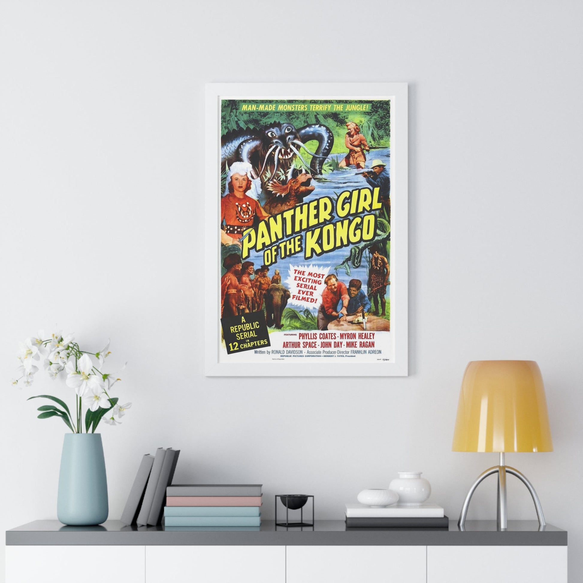 PANTHER GIRL OF THE KONGO 1955 - Framed Movie Poster-The Sticker Space